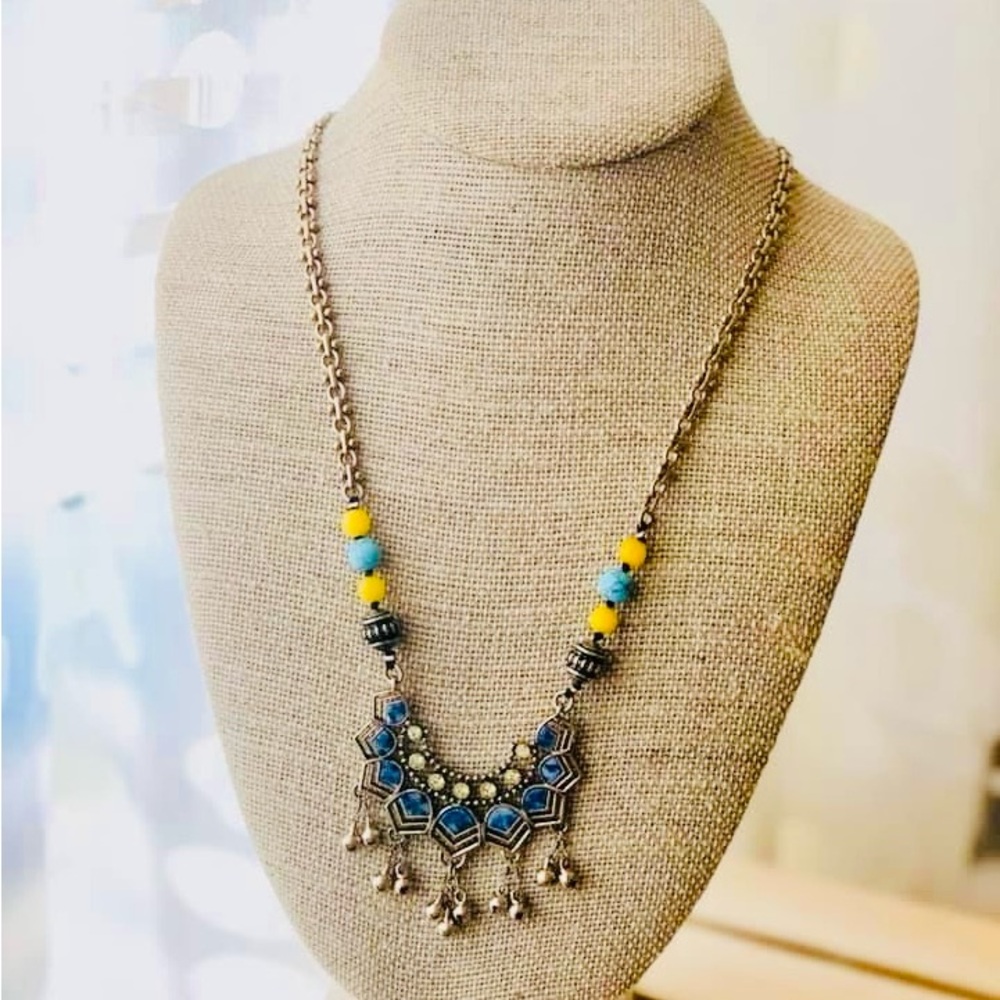 Chloe Isabel Golden Lotus long pendant necklace